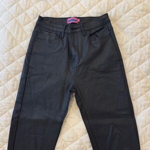 Black leather pants